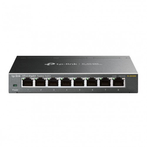 TP-LINK TL-SG108S Switch No administrado Gigabit Ethernet 8 puertos Negro
