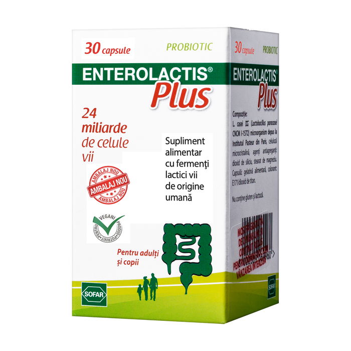 Enterolactis Plus, Lactobacillus Paracasei, Supports The Intestinal Flora, Cápsulas, 30 cápsulas Enterolactis Plus, Lactobacillus Paracasei, Supports The Intestinal Flora, Cápsulas, 30 cápsulas