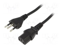 SUNNY Cable de alimentación H05VV-F 3x0,75mm2 1,8m negro