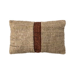 Ixia Cojín Beige-Teja Viscosa-Algodón 30 x 50 cm