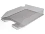 Q-connect Bandeja sobremesa plástico gris oscuro transparente 240x70x340 mm
