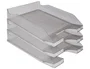 Q-connect Bandeja sobremesa plástico gris oscuro transparente 240x70x340 mm