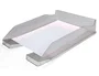 Q-connect Bandeja sobremesa plástico gris oscuro transparente 240x70x340 mm