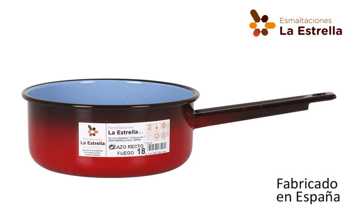 La Estrella Cazo Recto Fuego 18 cm 1.8 L (6 Unidades) La Estrella Cazo Recto Fuego 18 cm 1.8 L (6 Unidades)