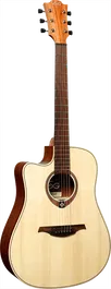 LAG Guitarra Electro-Acustica Dreadnought Cutaway Natural Zurdos Tapa Abeto Engelmann Macizo