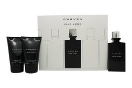 Carven Pour Homme Gift Set 100ml EDT + 100ml Aftershave Balm + 100ml Shower Gel