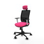 PIQUERAS Y CRESPO Silla de oficina Yunquera con mecanismo Sincro Rosa y Negro