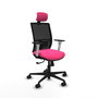 PIQUERAS Y CRESPO Silla de oficina Yunquera con mecanismo Sincro Rosa y Negro