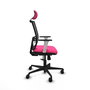 PIQUERAS Y CRESPO Silla de oficina Yunquera con mecanismo Sincro Rosa y Negro