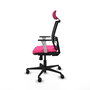 PIQUERAS Y CRESPO Silla de oficina Yunquera con mecanismo Sincro Rosa y Negro
