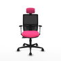 PIQUERAS Y CRESPO Silla de oficina Yunquera con mecanismo Sincro Rosa y Negro