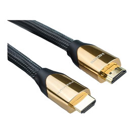 ROLINE Cable HDMI 4K Premium Ultra HD con Ethernet, 1 m, Negro/Oro