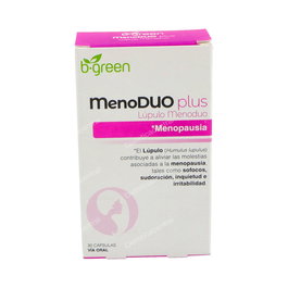B.GREEN Menoduo Plus 30Cap. Suplemento Menopausia Lúpulo Salvia Magnesio Vitaminas E D3 K2