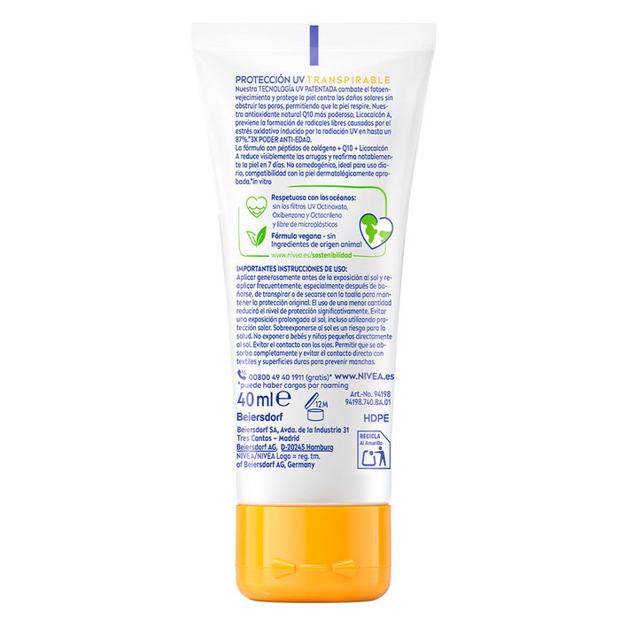 Nivea SUN Q10 Protección Facial SPF50+ 40 ml