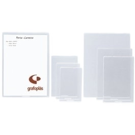 GRAFOPLAS Funda Portacarnet de PVC 150µ con Uñero 70x108mm, Pack de 50