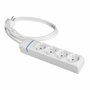 Solera Base múltiple con 4 tomas Schuko y cable de 1,5 m, blanca