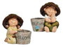 Ibergarden Niño Poliresina C Sombrero Y Maceta Welcome Surtidos 22.5 x 33.5 x 32.5 cm (Set de 2)