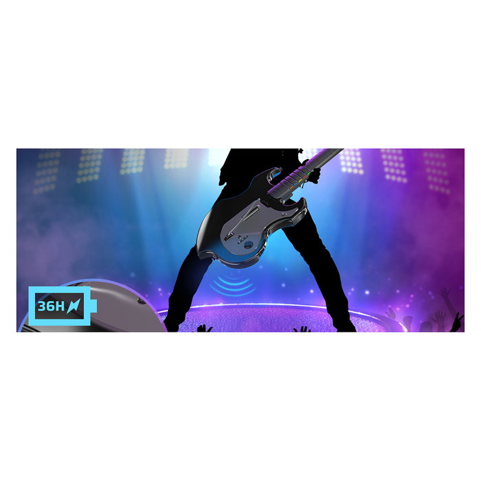 PDP Guitarra Inalámbrica Riffmaster PDP1717630706377 para PlayStation 4, PlayStation 5 y PC - Negra