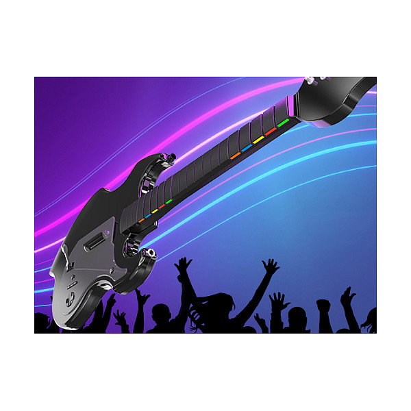 PDP Guitarra Inalámbrica Riffmaster PDP1717630706377 para PlayStation 4, PlayStation 5 y PC - Negra