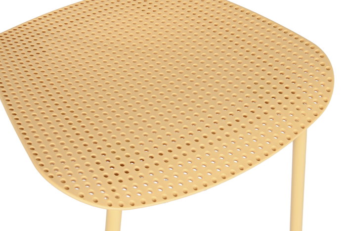 DKD Home Decor Silla PP Metal Amarilla Apilable DKD Home Decor Silla PP Metal Amarilla Apilable