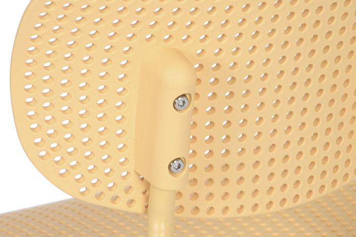 DKD Home Decor Silla PP Metal Amarilla Apilable DKD Home Decor Silla PP Metal Amarilla Apilable