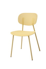 DKD Home Decor Silla PP Metal Amarilla Apilable