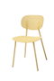 DKD Home Decor Silla PP Metal Amarilla Apilable