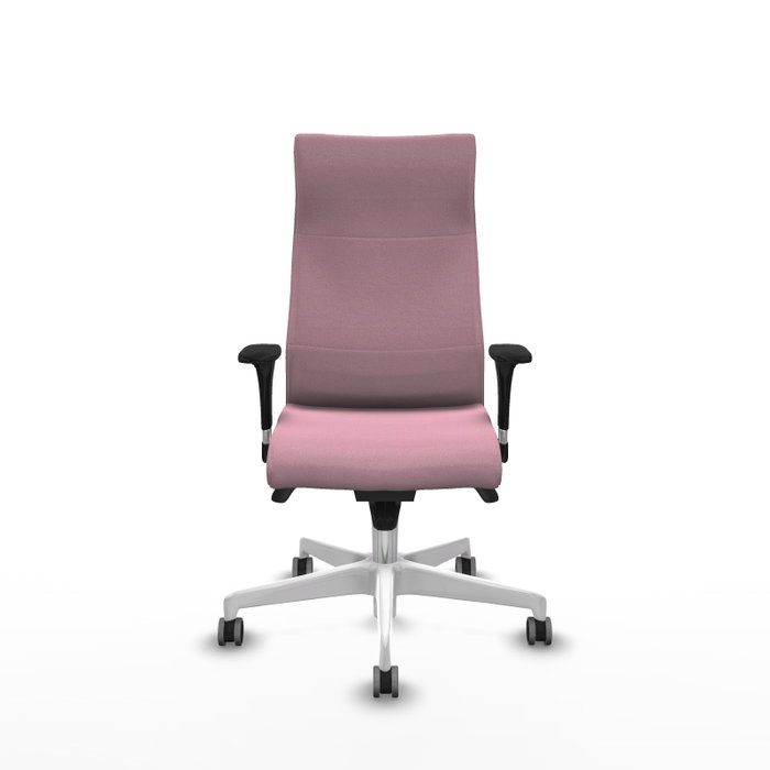 PIQUERAS Y CRESPO Sillón Albacete Rosa con Mecanismo Sincro y Base Blanca PIQUERAS Y CRESPO Sillón Albacete Rosa con Mecanismo Sincro y Base Blanca