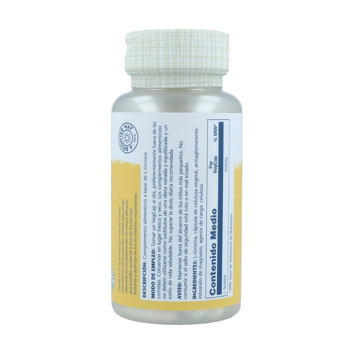 Solaray L-Tirosina 500 mg 50 cápsulas vegetales