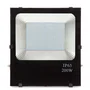 Foco Proyector LED Exterior 200W 24000Lm 4200K IP65 50000H, Negro, Aluminio, SMD5730, UGR<19, para Muros, Jardín, Terrazas
