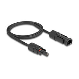 DeLOCK Cable plano solar DL4 macho a hembra 1 m negro