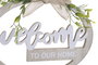 DKD Home Decor Decoración de Pared MDF Welcome Home 26x3x30 cm