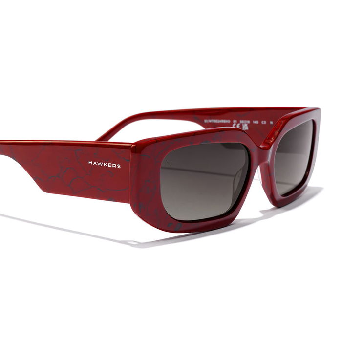 Hawkers Gafas de Sol TRENDSET #Red Marble Black Redondas Mujer