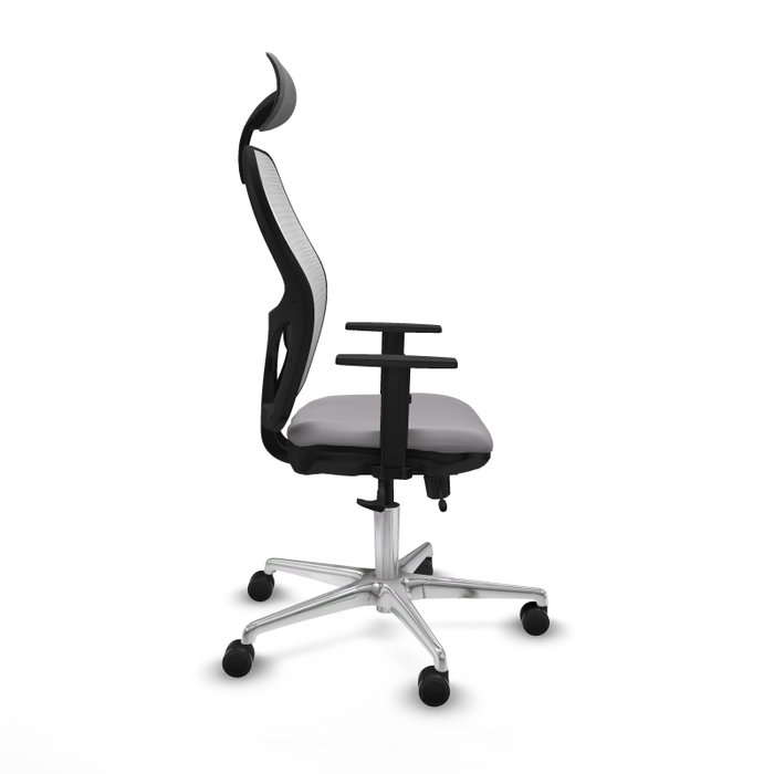 PIQUERAS Y CRESPO Silla de oficina Jorquera con mecanismo Sincro/Traslack Gris y Blanco PIQUERAS Y CRESPO Silla de oficina Jorquera con mecanismo Sincro/Traslack Gris y Blanco