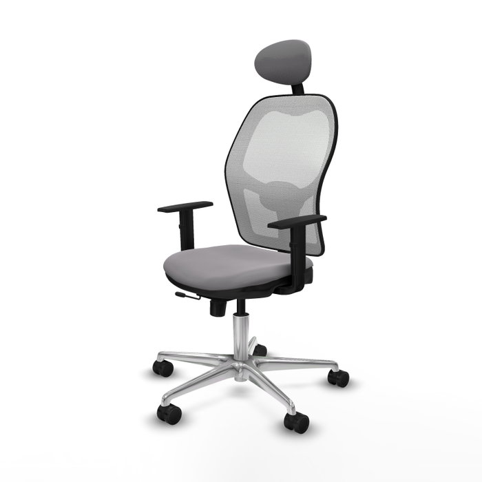 PIQUERAS Y CRESPO Silla de oficina Jorquera con mecanismo Sincro/Traslack Gris y Blanco PIQUERAS Y CRESPO Silla de oficina Jorquera con mecanismo Sincro/Traslack Gris y Blanco
