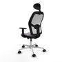 PIQUERAS Y CRESPO Silla de oficina Jorquera con mecanismo Sincro/Traslack Gris y Blanco