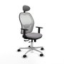PIQUERAS Y CRESPO Silla de oficina Jorquera con mecanismo Sincro/Traslack Gris y Blanco