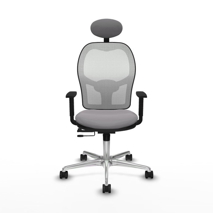 PIQUERAS Y CRESPO Silla de oficina Jorquera con mecanismo Sincro/Traslack Gris y Blanco PIQUERAS Y CRESPO Silla de oficina Jorquera con mecanismo Sincro/Traslack Gris y Blanco