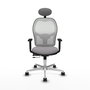PIQUERAS Y CRESPO Silla de oficina Jorquera con mecanismo Sincro/Traslack Gris y Blanco