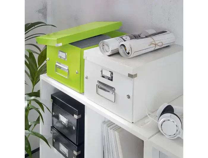 Leitz Caja de almacenamiento Click&Store DVD Box, Verde, 206x147x352 mm Leitz Caja de almacenamiento Click&Store DVD Box, Verde, 206x147x352 mm