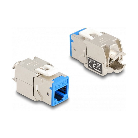 DeLOCK Set de 8 Módulos Keystone RJ45 hembra a LSA Cat.6A montaje sin herramientas, colores surtidos DeLOCK Set de 8 Módulos Keystone RJ45 hembra a LSA Cat.6A montaje sin herramientas, colores surtidos