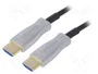 QOLTEC Cable HDMI Óptico de 10m, HDMI 2.0 High Speed + Ethernet