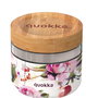 QUOKKA Recipiente de Comida de Cristal 820ml con Funda Deli Dark Flowers, para Almacenamiento y Transporte