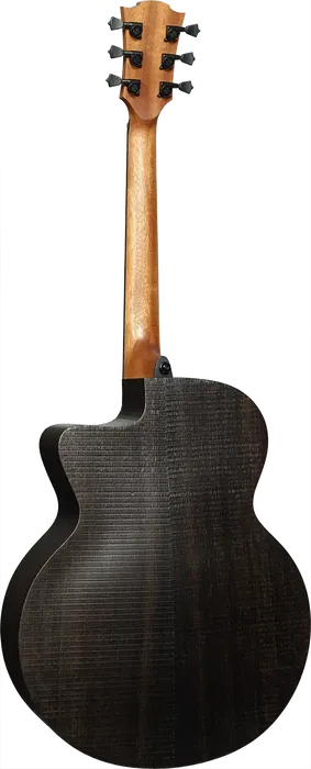 LAG Guitarra Acústica Jumbo Electroacústica Sauvage Lag Natural Satinado Tapa Sólida Brankowood Fondo Aros Eucalipto Cutaway Electrónica Stage LAG Funda Incluida