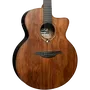 LAG Guitarra Acústica Jumbo Electroacústica Sauvage Lag Natural Satinado Tapa Sólida Brankowood Fondo Aros Eucalipto Cutaway Electrónica Stage LAG Funda Incluida