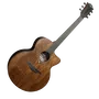 LAG Guitarra Acústica Jumbo Electroacústica Sauvage Lag Natural Satinado Tapa Sólida Brankowood Fondo Aros Eucalipto Cutaway Electrónica Stage LAG Funda Incluida