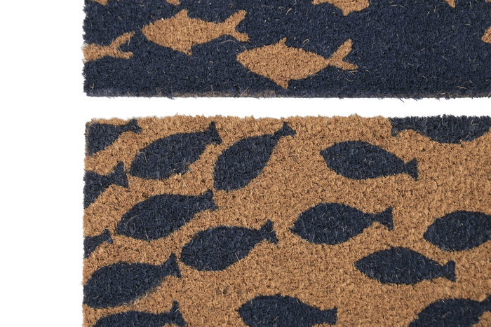 DKD Home Decor Felpudo Atlantico 6 Unidades Azul Marino Natural Fibra Coco Goma 40 x 60 cm DKD Home Decor Felpudo Atlantico 6 Unidades Azul Marino Natural Fibra Coco Goma 40 x 60 cm