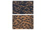 DKD Home Decor Felpudo Atlantico 6 Unidades Azul Marino Natural Fibra Coco Goma 40 x 60 cm