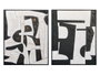Giftdecor Cuadro Lovers Surtidos 70x90 cm Canvas Blanco y Negro Marco Blanco (Set de 2)