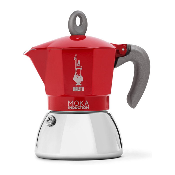 Bialetti Moka Induction 4 tazas Rojo